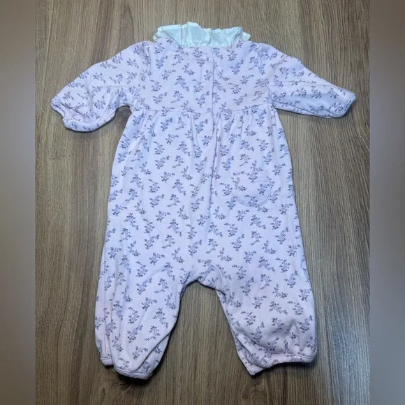 Janie and Jack Baby Girl One Piece Outfit Ruffles Pink Purple 0-3M - Picture 4 of 4